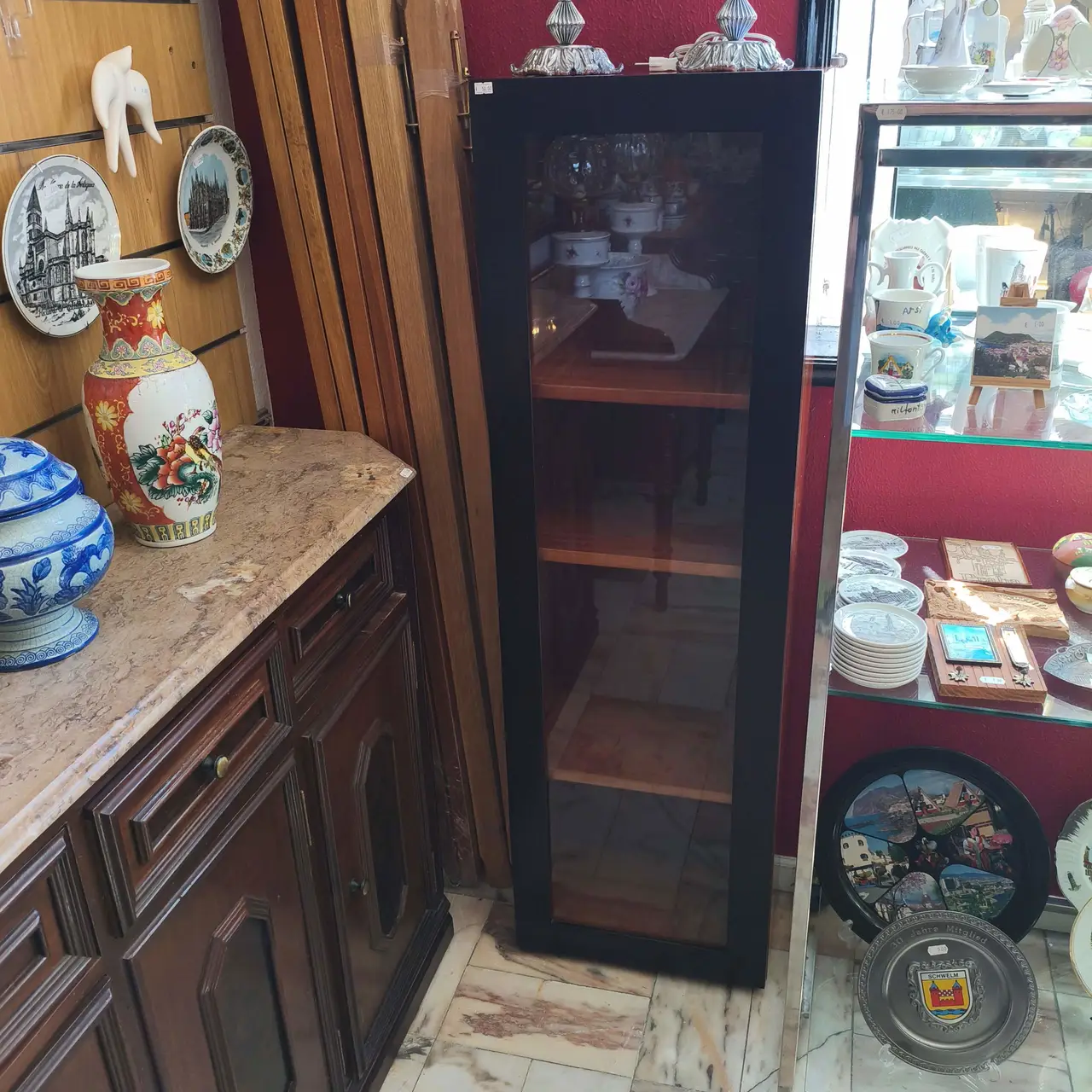 Armário Vitrina Madeira Vidro